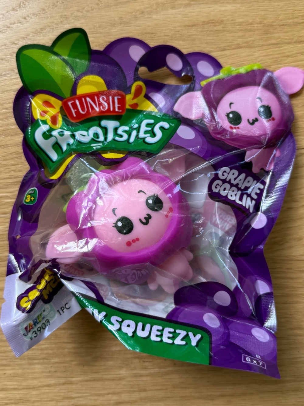 Ja-Ru Funsie Frootsies Grape Goblin 🍇 😈  Squeeze Me